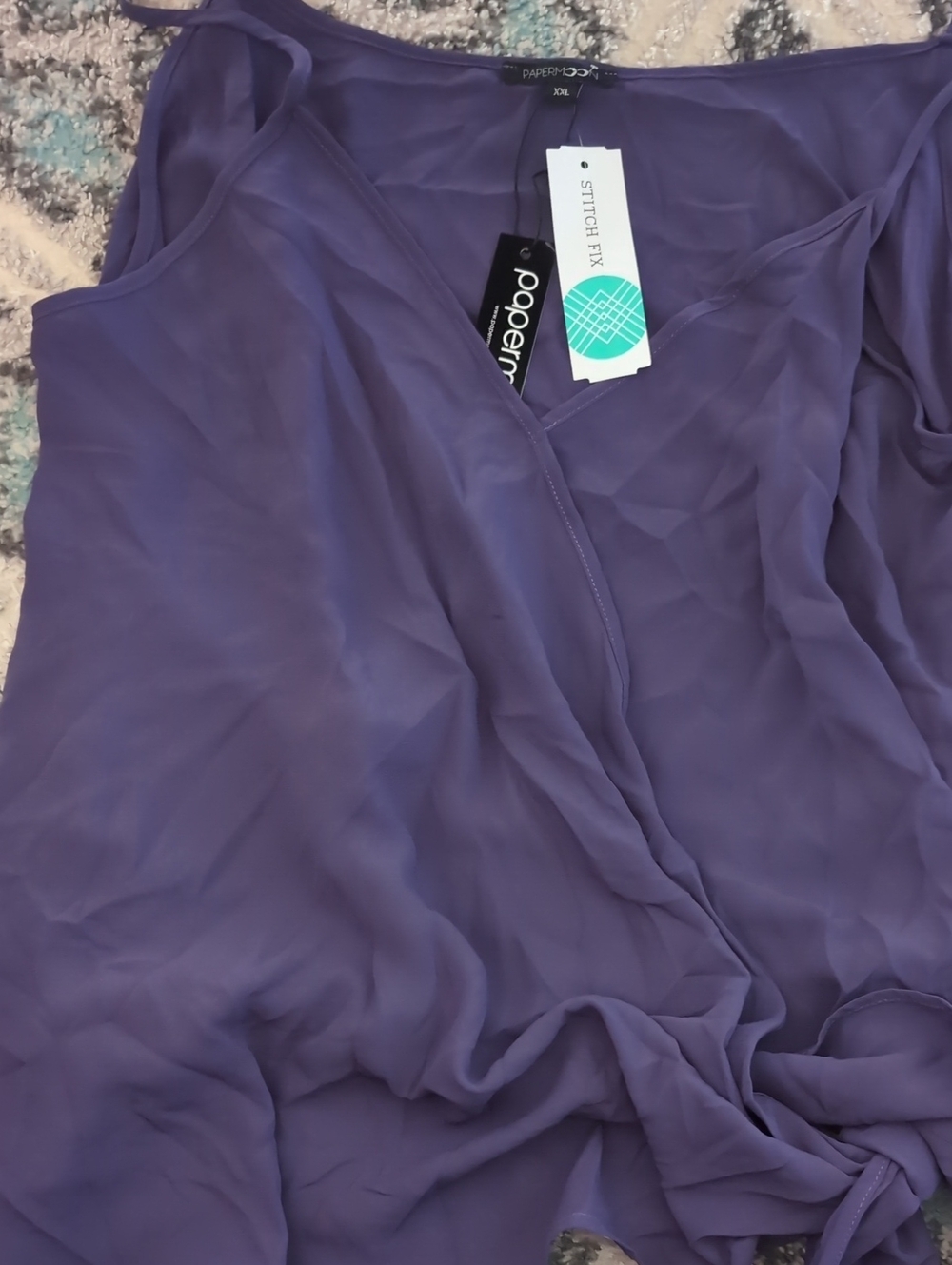 Papermoon Conway Faux Wrap Blouse- XXL